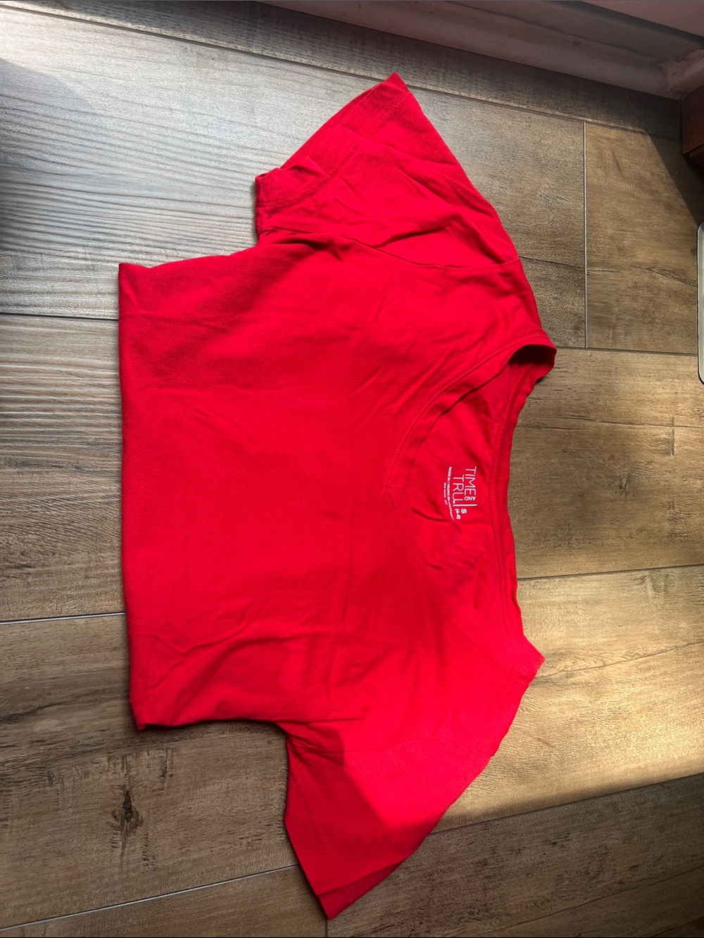 Time and Tru Bright Red Short Sleeve Tee for Kids